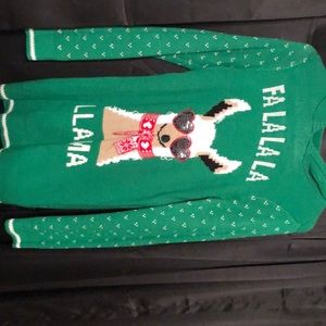 Ugly Christmas sweater. Llama style.